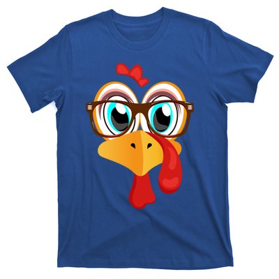 Turkey Face Thanksgiving Family Matching Costume Meaningful Gift T-Shirt