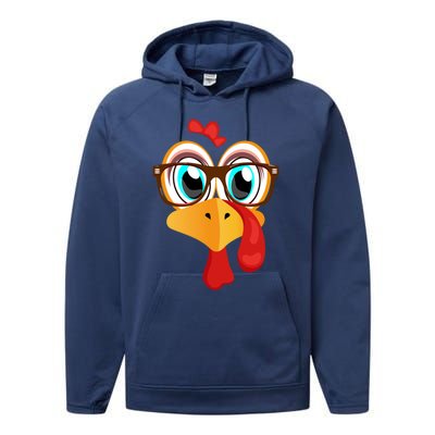 Turkey Face Thanksgiving Family Matching Costume Meaningful Gift Performance Fleece Hoodie