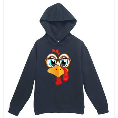 Turkey Face Thanksgiving Family Matching Costume Meaningful Gift Urban Pullover Hoodie