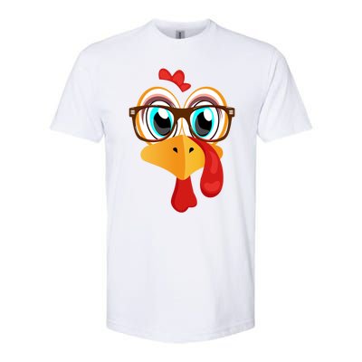 Turkey Face Thanksgiving Family Matching Costume Meaningful Gift Softstyle CVC T-Shirt