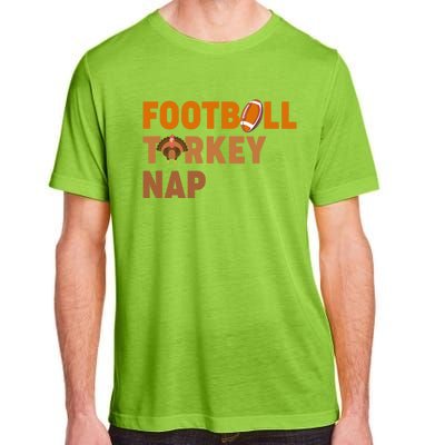 Thanksgiving Football Turkey Nap Gift Adult ChromaSoft Performance T-Shirt