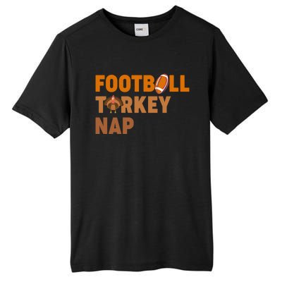 Thanksgiving Football Turkey Nap Gift Tall Fusion ChromaSoft Performance T-Shirt