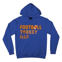 Thanksgiving Football Turkey Nap Gift Hoodie