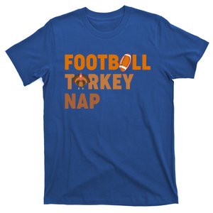 Thanksgiving Football Turkey Nap Gift T-Shirt