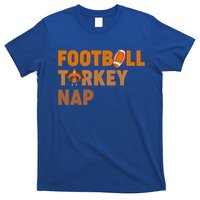 Thanksgiving Football Turkey Nap Gift T-Shirt