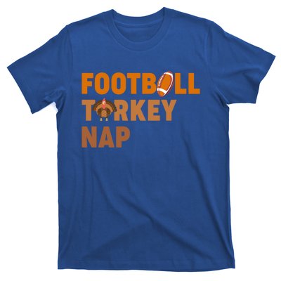 Thanksgiving Football Turkey Nap Gift T-Shirt