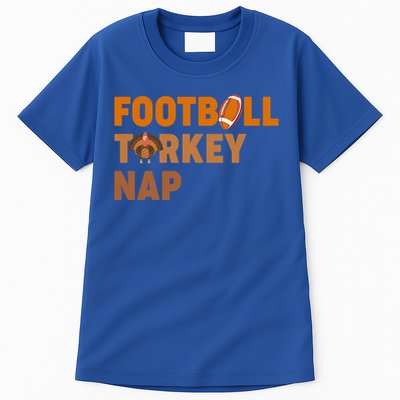 Thanksgiving Football Turkey Nap Gift Tall T-Shirt