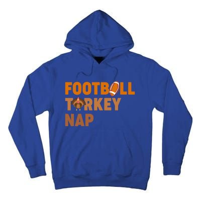 Thanksgiving Football Turkey Nap Gift Tall Hoodie