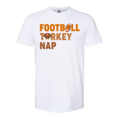 Thanksgiving Football Turkey Nap Gift Softstyle CVC T-Shirt