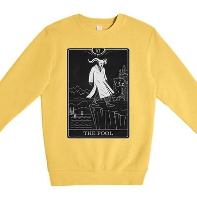 The Fool Tarot Card Devil Premium Crewneck Sweatshirt