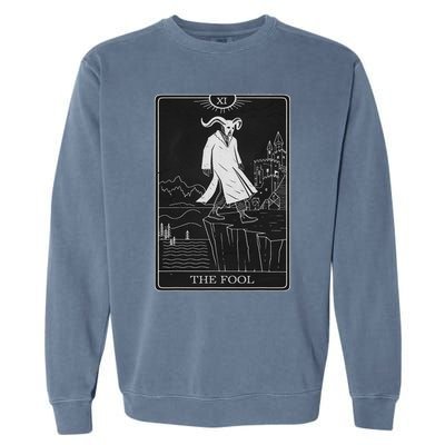 The Fool Tarot Card Devil Garment-Dyed Sweatshirt