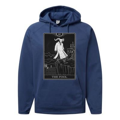 The Fool Tarot Card Devil Performance Fleece Hoodie