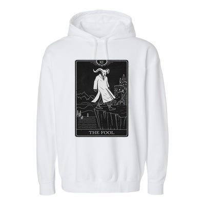 The Fool Tarot Card Devil Garment-Dyed Fleece Hoodie