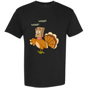 Thanksgiving Funny Turkey Fake Dog WOOF Happy Thanksgiving Garment-Dyed Heavyweight T-Shirt