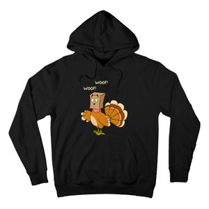 Thanksgiving Funny Turkey Fake Dog WOOF Happy Thanksgiving Hoodie