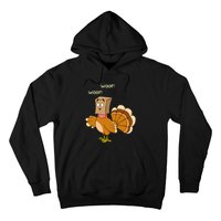 Thanksgiving Funny Turkey Fake Dog WOOF Happy Thanksgiving Hoodie