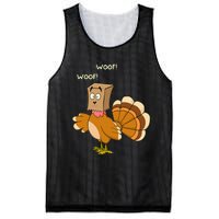 Thanksgiving Funny Turkey Fake Dog WOOF Happy Thanksgiving Mesh Reversible Basketball Jersey Tank