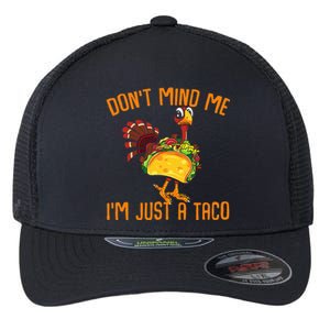 Thanksgiving Funny Turkey In Taco Costume Flexfit Unipanel Trucker Cap