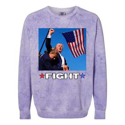 Trump Fight Colorblast Crewneck Sweatshirt