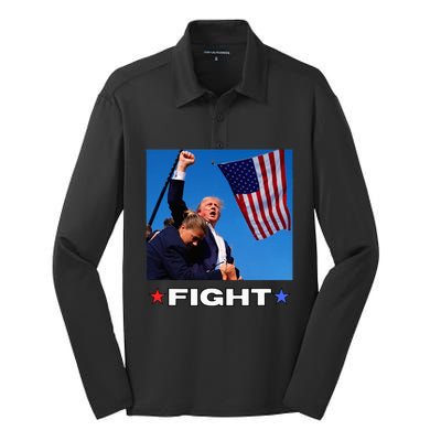 Trump Fight Silk Touch Performance Long Sleeve Polo