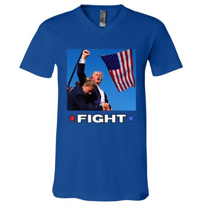 Trump Fight V-Neck T-Shirt