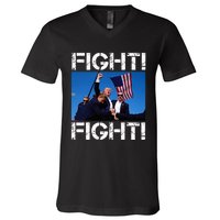 Trump Fight Trump Fighting V-Neck T-Shirt