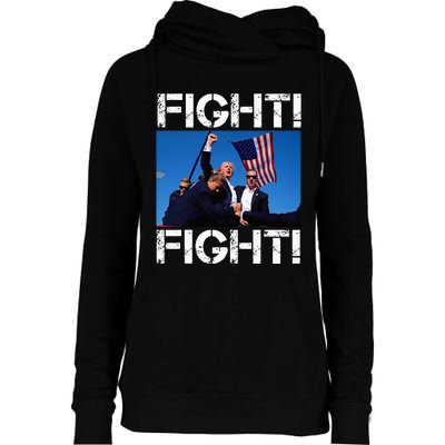 Trump Fight Trump Fighting Womens Funnel Neck Pullover Hood