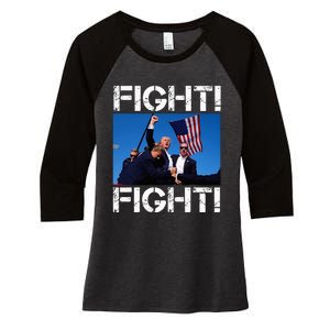 Trump Fight Trump Fighting Women's Tri-Blend 3/4-Sleeve Raglan Shirt