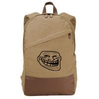 Troll Face Cotton Canvas Backpack