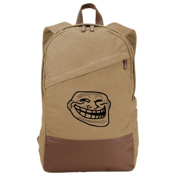 Troll Face Cotton Canvas Backpack
