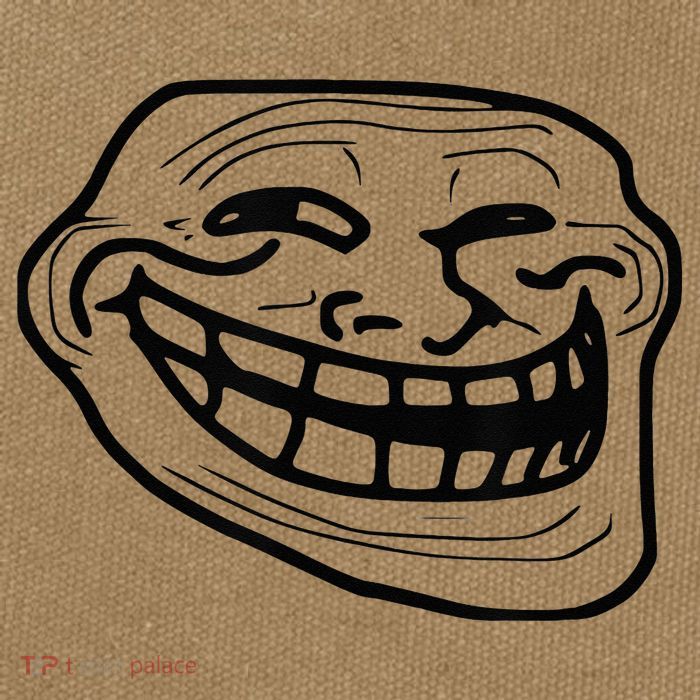 Troll Face Cotton Canvas Backpack