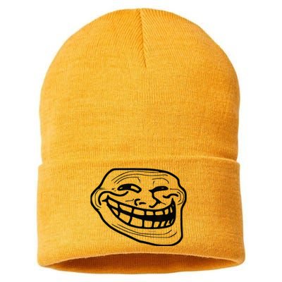 Troll Face Sustainable Knit Beanie