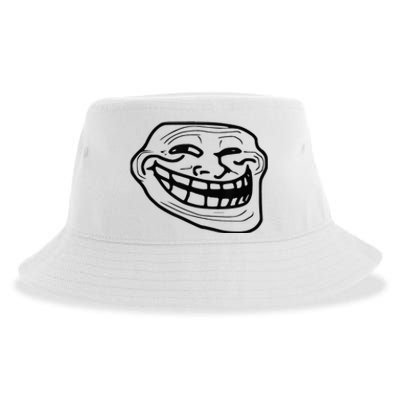 Troll Face Sustainable Bucket Hat