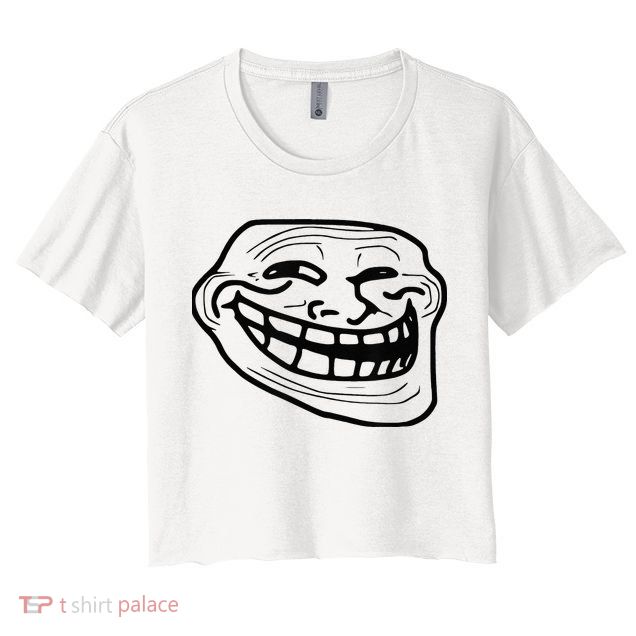 Troll Face Crop Top