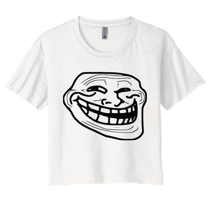 Troll Face Crop Top