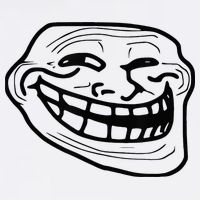 Troll Face Cropped Pullover Crew
