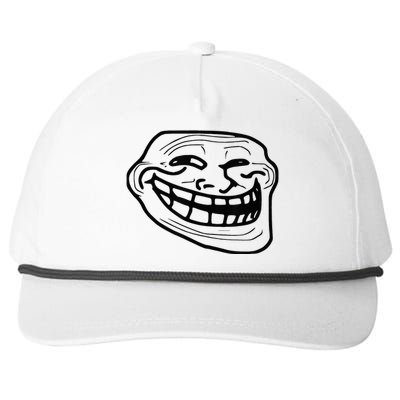 Troll Face Snapback Five-Panel Rope Hat