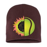 Tennis Flower Short Acrylic Beanie