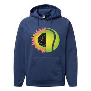 Tennis Flower Performance Fleece Hoodie