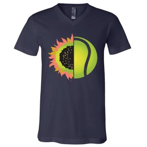 Tennis Flower V-Neck T-Shirt