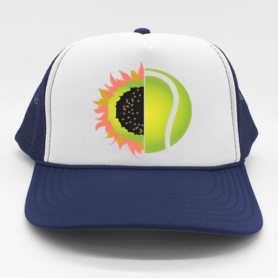 Tennis Flower Trucker Hat