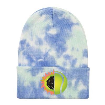 Tennis Flower Tie Dye 12in Knit Beanie