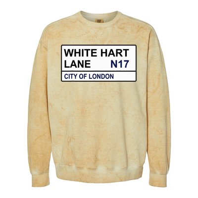 Tottenham Football Team White Hart Lane Street Sign Colorblast Crewneck Sweatshirt