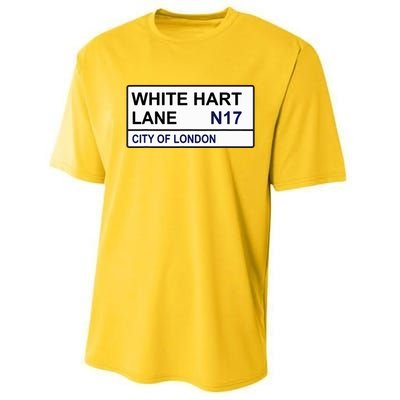 Tottenham Football Team White Hart Lane Street Sign Performance Sprint T-Shirt