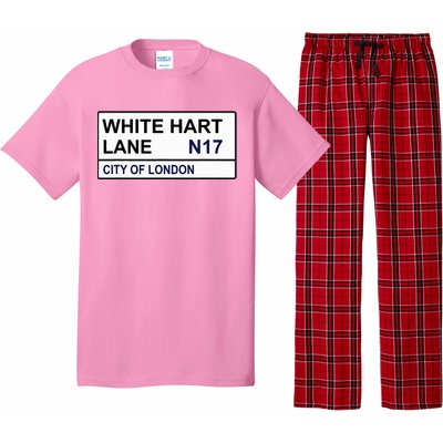 Tottenham Football Team White Hart Lane Street Sign Pajama Set