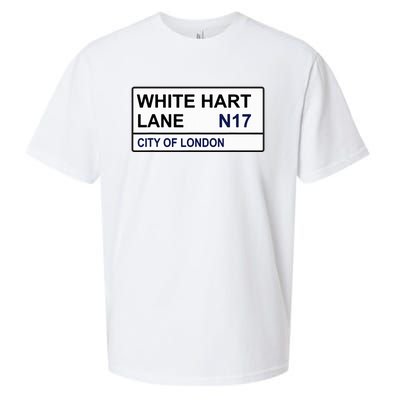 Tottenham Football Team White Hart Lane Street Sign Sueded Cloud Jersey T-Shirt