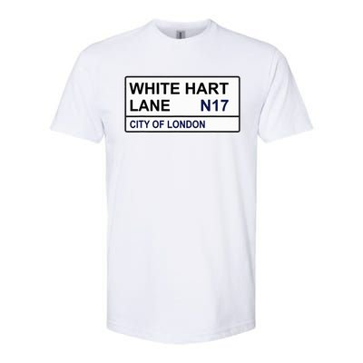 Tottenham Football Team White Hart Lane Street Sign Softstyle® CVC T-Shirt