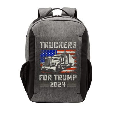 Truckers For Trump American Flag Trump 2024 Vintage Vector Backpack