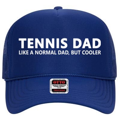 Tennis Father Tennis Dad Cute Gift High Crown Mesh Back Trucker Hat