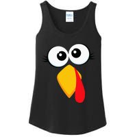 Turkey Face Thanksgiving Cute Chicken Face Ladies Essential Tank